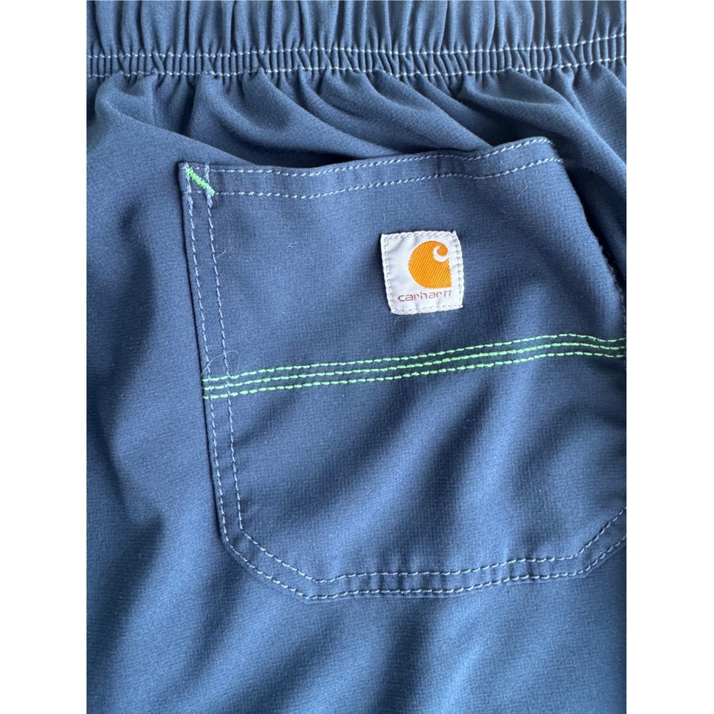 Carhartt Scrub Pants Womens Petite XL Blue‎ Stretch Cargo Workwear Minimalist - Picture 7 of 8